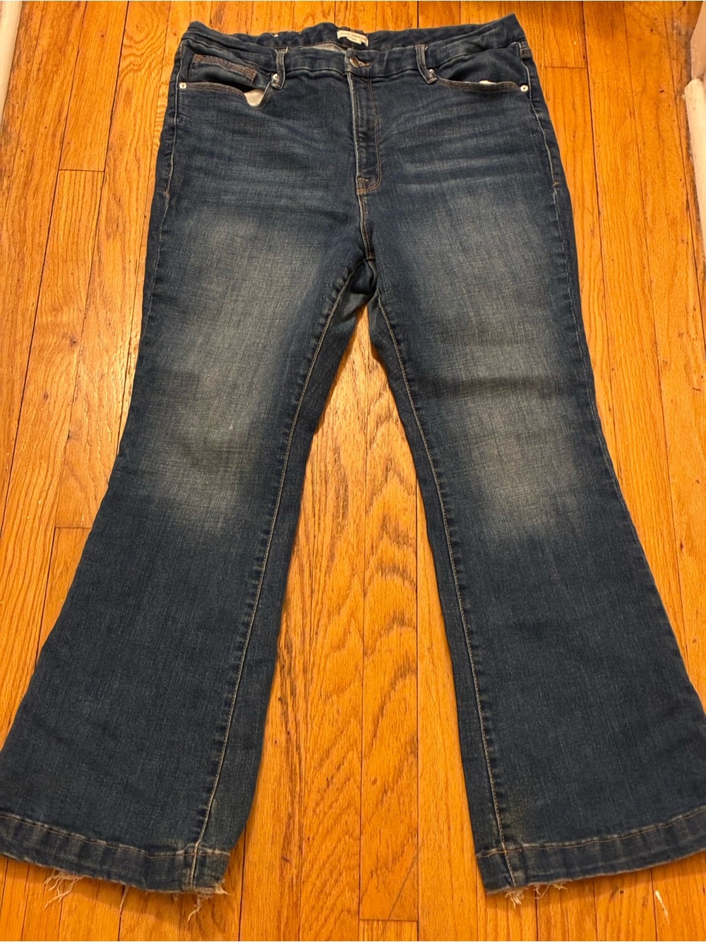 Good American Dark Blue Flare Jeans